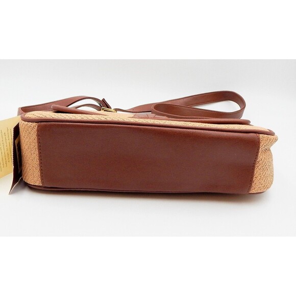 Etienne Aigner Woven Envelope Style Handbag Shoulder Bag Purse Faux Leather Tag - Picture 9 of 14